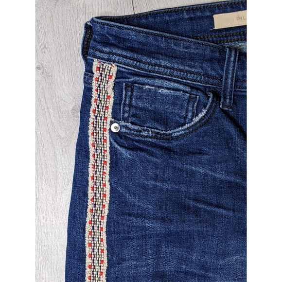 Anthropologie Pilcro & the Letterpress Side Stripe Slim Boyfriend Jeans Sz 28/ 6 - Picture 3 of 16